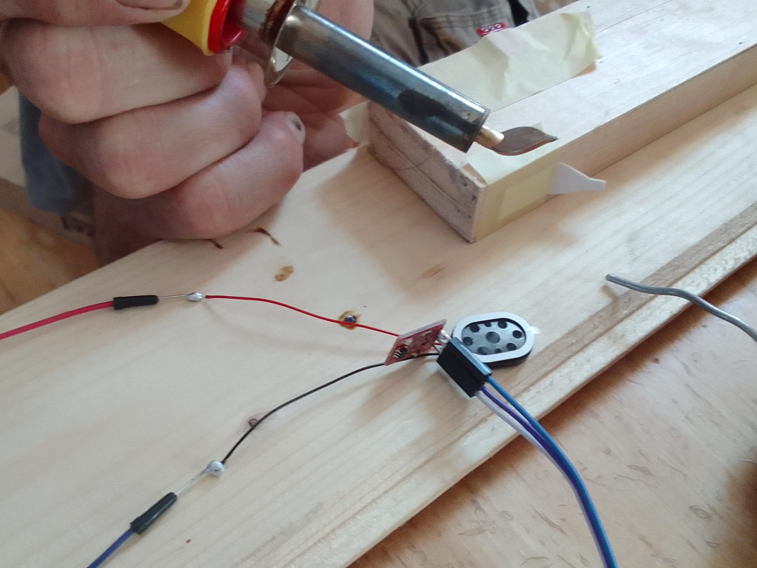 The only soldering. Thanks dad :)